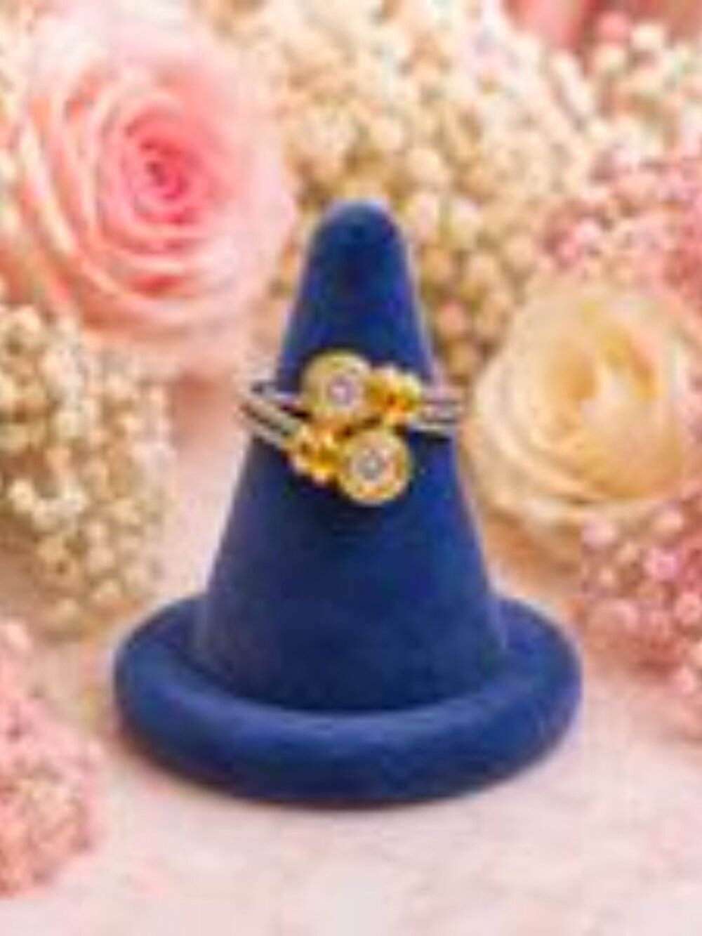 TWO TONE VIOLET HEART PROMISE RING S8